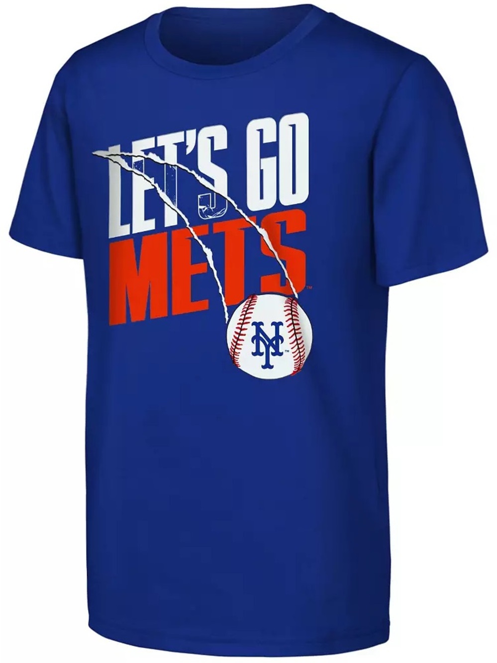 MLB Team Apparel Youth New York Mets Royal Splitter T-Shirt
